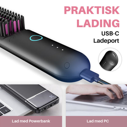 Eloura Portabel Børste – Glatter, Krøller, Tørker